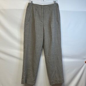 DKNY Gray Wool Blend Lined Pleated Trouser Pants 8